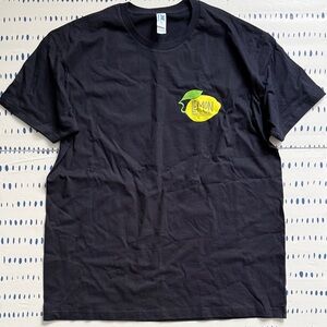 Limoncello Navy Blue Tee with Lemon Logo